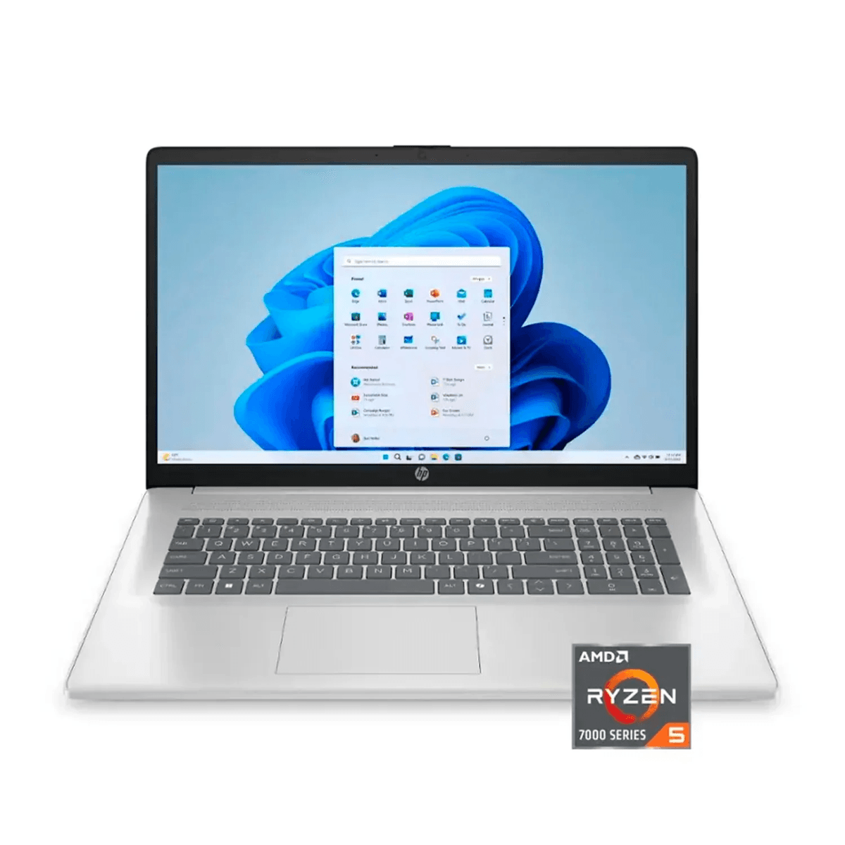 Notebook HP 17-CP2025DX 17.3" AMD Ryzen 5 7520U 512GB SSD 8GB RAM - Plata